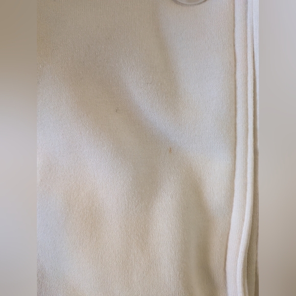 J2 Jou Jou Double Breasted Peacoat White Cream Belted Coat Jacket Sz. M - Picture 11 of 12